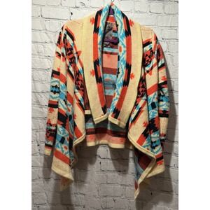 Moon Collection Women Navajo Print Open Front Cardigan Sweater Size‎ S